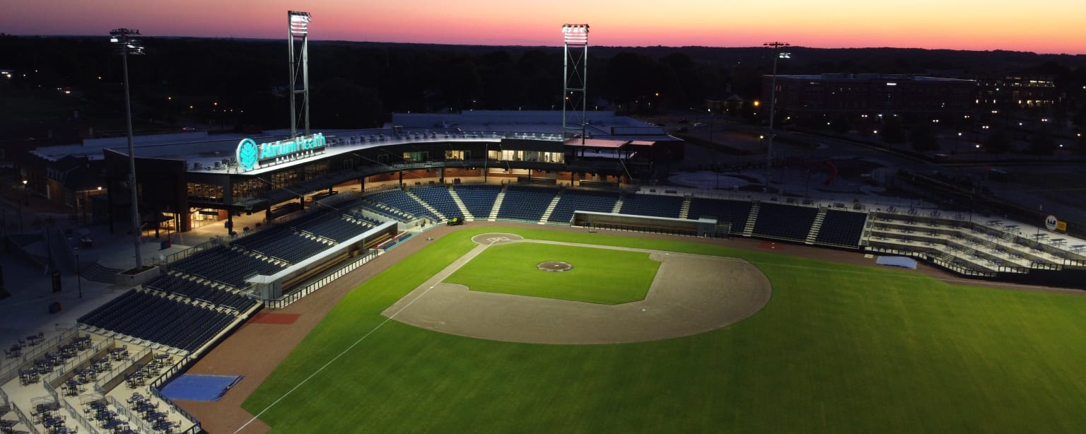 Aerial view of Atrium Health Ballpark